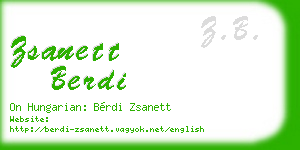 zsanett berdi business card
