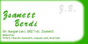 zsanett berdi business card